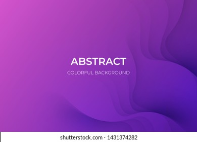 Abstract purple geometric background. Wavy geometric background. Trendy gradient shapes composition Paper cut style design. - Vector