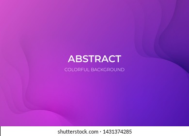 Abstract purple geometric background. Wavy geometric background. Trendy gradient shapes composition Paper cut style design. - Vector