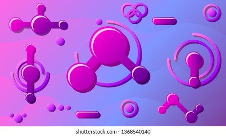 Abstract Purple Geometric Figures Background