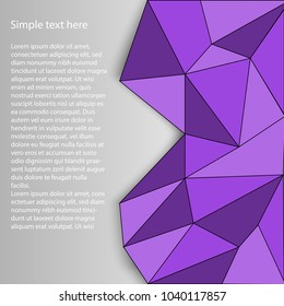 Abstract purple geometric or hexagons seamless with copy space ; ESP 10.