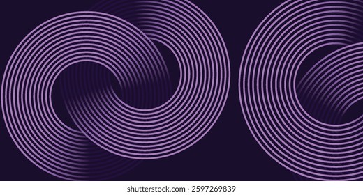 Abstract purple geometric lines on dark purple background. Modern purple background with glowing lines for business. Suit for cover, poster, banner, brochure, header, website