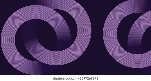 Abstract purple geometric lines on dark purple background. Modern purple background with glowing lines for business. Suit for cover, poster, banner, brochure, header, website