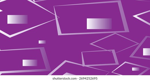Abstract Purple Geometric Shapes with Gradient and Outlines, Sea