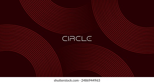 Abstractas púrpura brillante líneas geométricas sobre fondo púrpura oscuro. Patrón moderno de líneas de círculo rojo brillante. Concepto de tecnología futurista. Traje para la cubierta, póster, Anuncio, folleto, cabecera, Sitio web
