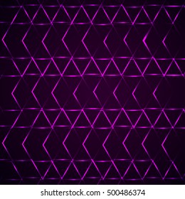 Abstract purple glowing triangle background
