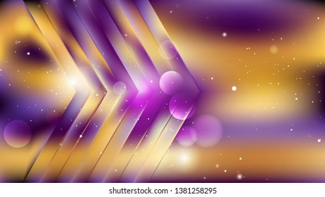 Abstract Purple and Gold Background Vector Art