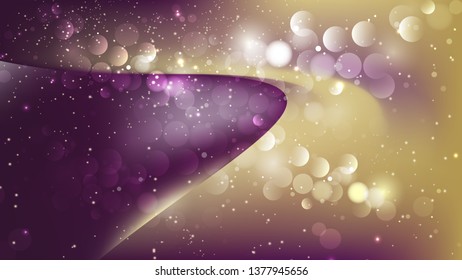 Abstract Purple and Gold Bokeh Background Vector