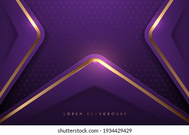 Abstract purple and gold luxury background
