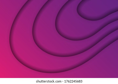 Abstract Purple Gradient 3D Paper Cut Shapes Background
