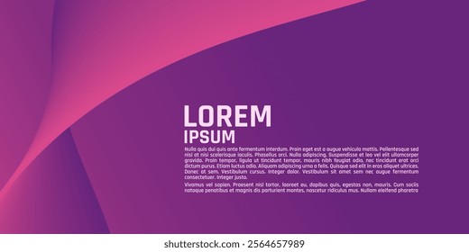 Abstract Purple Gradient Background: A captivating and modern design featuring smooth, dynamic curves in vibrant shades of purple, perfect for presentations, websites, and social media.