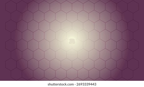 Abstractas fondo de gradiente púrpura con patrón hexagonal que crea un diseño moderno y elegante