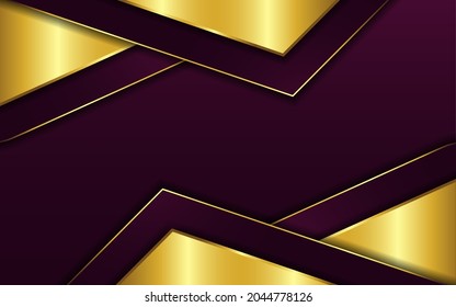 Fondo de gradiente púrpura abstracto con oro de línea