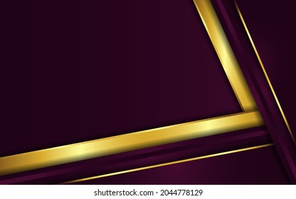 Abstract purple gradient background with line gold