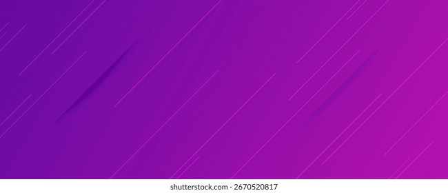 Abstractas fondo de gradiente púrpura con líneas y sombras. Anuncio de encabezado. Fondo de presentación abstracto brillante. Ilustración vectorial