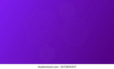 ABSTRACT PURPLE GRADIENT BACKGROUND SMOOTH LIQUID COLORFUL DESIGN WITH GEOMETRIC HEXAGON LINES VECTOR TEMPLATE GOOD FOR MODERN WEBSITE, WALLPAPER, COVER DESIGN 