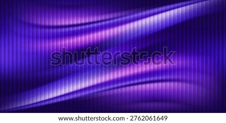 Abstract purple gradient background with vertical lines and glowing wavy light effects.