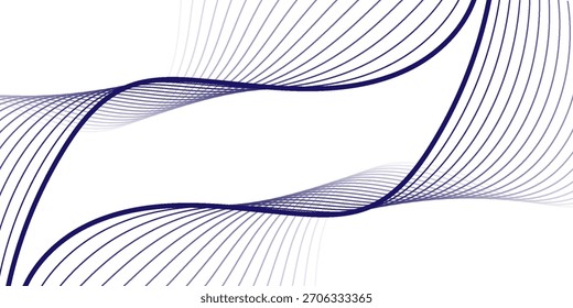 Abstractas gradiente púrpura que fluye líneas de onda sobre fondo blanco. Elemento moderno de diseño de patrón de líneas onduladas de colores. Traje para el cartel, Sitio web, 