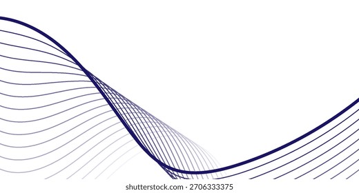 Abstrato gradiente roxo fluindo linhas de onda no fundo branco. Moderno colorido linhas onduladas padrão elemento de design. Terno para cartaz, site, 