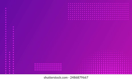 Abstract purple gradient geometric background with dots. Header banner. Bright abstract presentation backdrop. Vector illustration