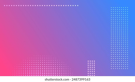 Abstract purple gradient geometric background with dots. Header banner. Bright abstract presentation backdrop. Vector illustration
