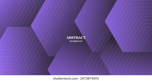 abstract purple gradient hexagon shape decoration background.eps