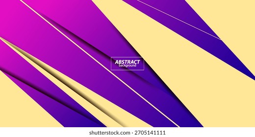 Fondo de corte de papel degradado púrpura Abstractas. Diseño simple de elementos de patrón de triángulo superpuesto de color dinámico. Vector eps10
