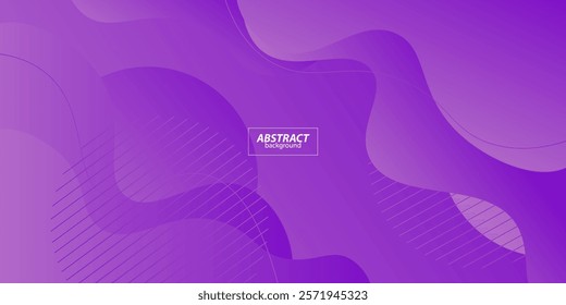 Abstract purple gradient wave background with simple shape elements. Colorful purple design. Vector Eps10