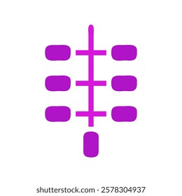 Abstract purple graphic with lines and shapes