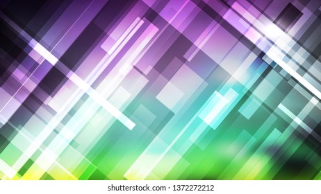 Abstract Purple and Green Geometric Background Vector Image