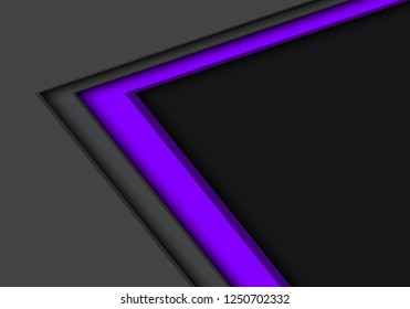 Abstract purple grey arrow direction with blank space design modern futuristic background vector illustration.