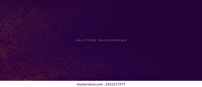Abstract purple halftone background vector design