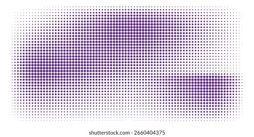Abstract Purple Halftone Pattern With Circular Dotted Texture on White Background vector eps10