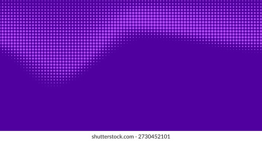 Abstractas patrón de semitono púrpura. Fondo degradado púrpura oscuro cómico retro.