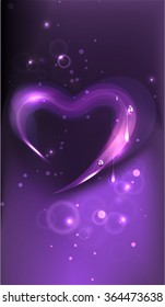 Abstract Purple Heart Background