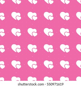 Abstract Purple Hearts Pattern - Valentine's Day Card or Background Vector Design