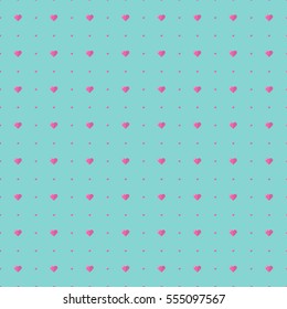 Abstract Purple Hearts Pattern - Valentine's Day Card or Background Vector Design