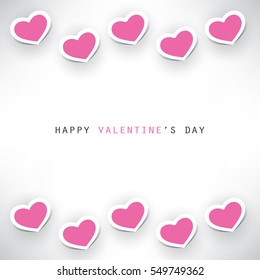 Abstract Purple Hearts - Valentine's Day Card or Background Vector Design 