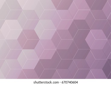 Abstract purple hexagon background , vector.
