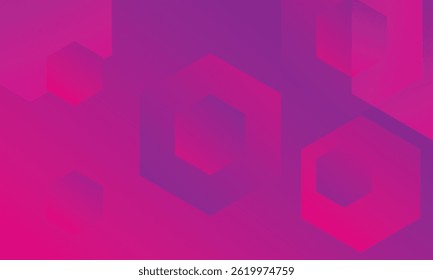 Abstract purple hexagon geometric banner background. Eps10 vector