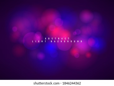 Abstract purple light bokeh background.