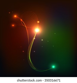 Abstract purple  lines background and neon light, vector