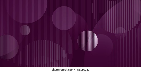 Abstract Purple Lines and Circles Background