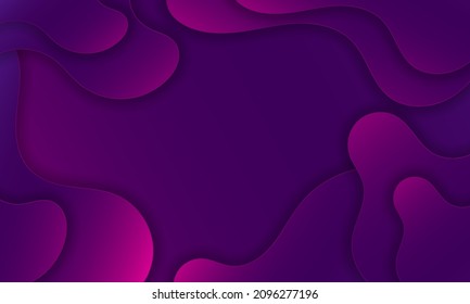 Abstract Purple liquid background. Modern background design. gradient color. papercut shapes . Fit for presentation design. website, basis for banners, wallpapers, posters