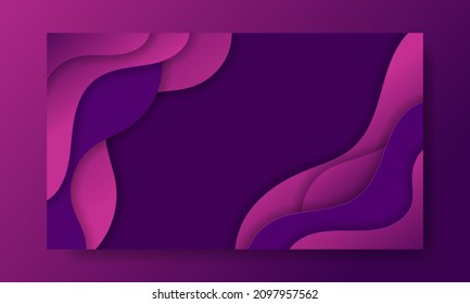 Abstract Purple liquid background. Modern background design. gradient color. papercut shapes . Fit for presentation design. website, basis for banners, wallpapers, posters
