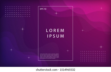 Abstract purple liquid color background. Dynamic textured geometric element design. Modern gradient light vector illustration.