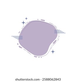 abstract purple liquid shape with line vector design template