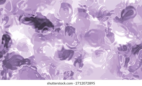 Abstract Purple Liquid Surface with Light Reflections in a Seamless Loop Animation, Abstracts Plastic Water, royalty free stock.