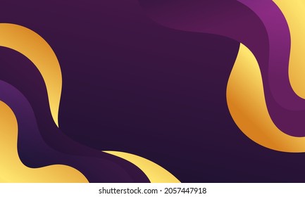 Resumen de fondo violeta de ola de lujo. Diseño de fondo moderno. color dorado. Composición de formas fluidas. Apto para el diseño de la presentación. sitio web, base para banners, fondos de pantalla, folletos, carteles