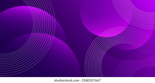Abstract purple modern background with circle elements. Vector illustration