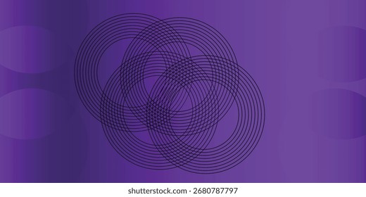 Fundo moderno roxo abstrato com elementos de círculo. Ilustração vetorial VETOR EPS10